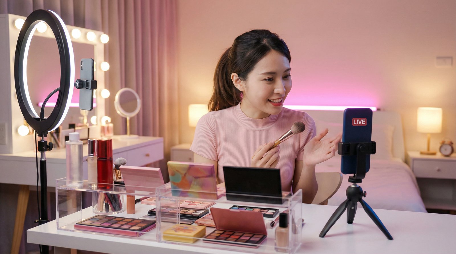 小马拉大车美妆直播视频